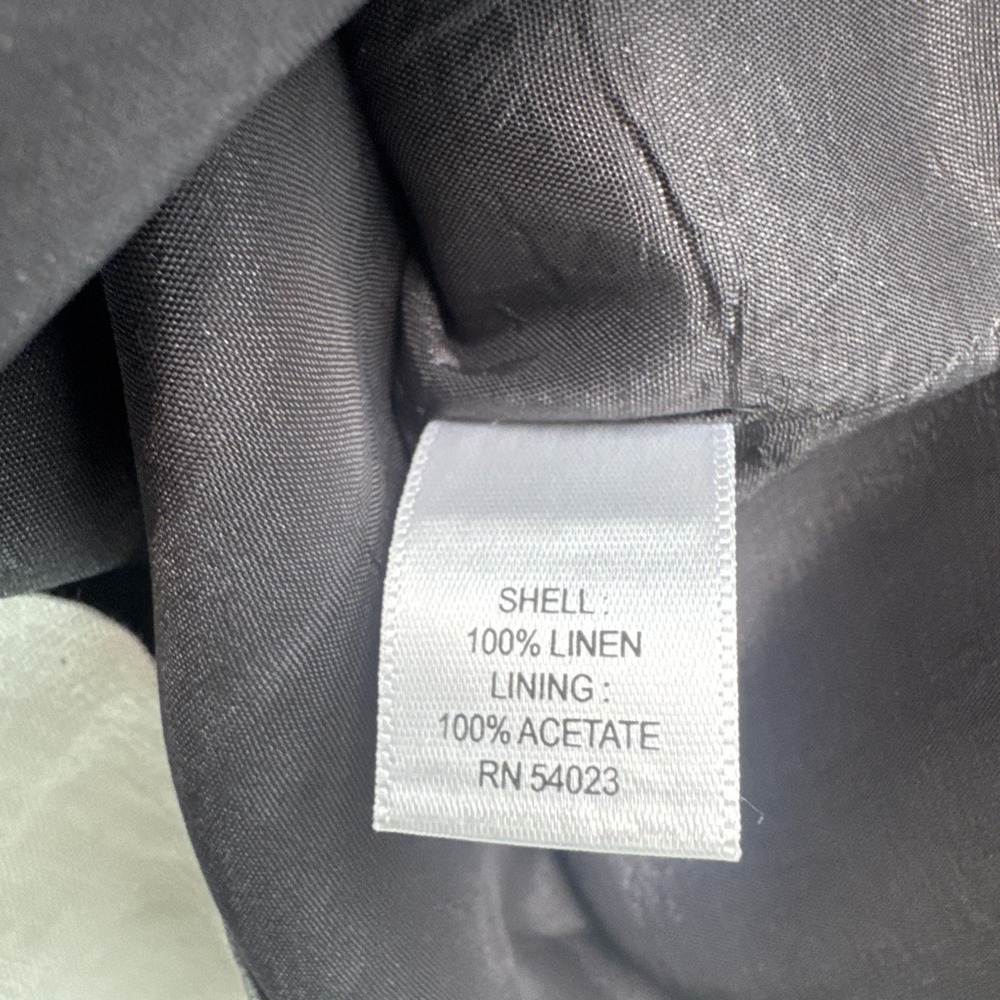Banana Republic Linen Geo Print Strapless Dress ‎ Black White Graveside 4 - Picture 4 of 5
